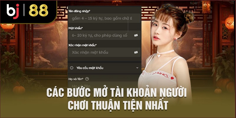 Các bước đăng ký bj88